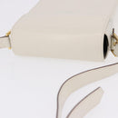 SAINT LAURENT Shoulder Bag Leather Ivory Gold Auth ka5691A-7