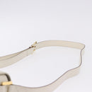 SAINT LAURENT Shoulder Bag Leather Ivory Gold Auth ka5691A-9