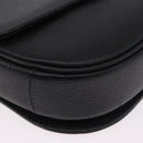 Burberrys Shoulder Bag Leather Black Gold Auth ka5693-10