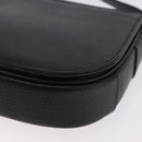 Burberrys Shoulder Bag Leather Black Gold Auth ka5693-13