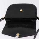 Burberrys Shoulder Bag Leather Black Gold Auth ka5693-15
