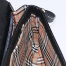 Burberrys Shoulder Bag Leather Black Gold Auth ka5693-20