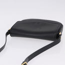 Burberrys Shoulder Bag Leather Black Gold Auth ka5693-6