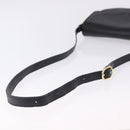 Burberrys Shoulder Bag Leather Black Gold Auth ka5693-7