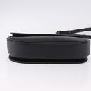 Burberrys Shoulder Bag Leather Black Gold Auth ka5693-9