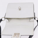 CELINE Shoulder Bag Leather Black White Auth ka5694A-15