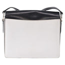 CELINE Shoulder Bag Leather Black White Auth ka5694A-3