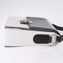CELINE Shoulder Bag Leather Black White Auth ka5694A-4