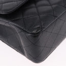 CHANEL Chain Matelasse Shoulder Bag Caviar Skin Black Gold CC Auth ka5697SAM-10