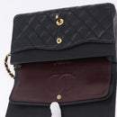 CHANEL Chain Matelasse Shoulder Bag Caviar Skin Black Gold CC Auth ka5697SAM-19