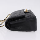 CHANEL Chain Matelasse Shoulder Bag Caviar Skin Black Gold CC Auth ka5697SAM-5