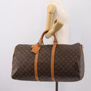 LOUIS VUITTON Monogram Keepall 55 Boston Bag M41424 LV Auth ka5698A-21