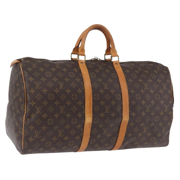 LOUIS VUITTON Monogram Keepall 55 Boston Bag M41424 LV Auth ka5699A