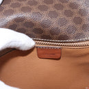 CELINE Macadam Canvas Shoulder Bag PVC Leather Brown Gold Auth ka570-16