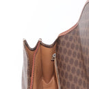 CELINE Macadam Canvas Shoulder Bag PVC Leather Brown Gold Auth ka570-19