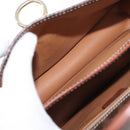 CELINE Macadam Canvas Shoulder Bag PVC Leather Brown Gold Auth ka570-20