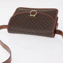 CELINE Macadam Canvas Shoulder Bag PVC Leather Brown Gold Auth ka570-6