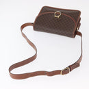 CELINE Macadam Canvas Shoulder Bag PVC Leather Brown Gold Auth ka570-7
