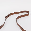 CELINE Macadam Canvas Shoulder Bag PVC Leather Brown Gold Auth ka570-8