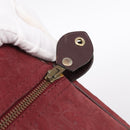 Christian Dior Trotter Canvas Boston Bag Suede Red Gold Auth ka5703-9