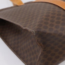 CELINE Macadam Canvas Tote Bag PVC Leather Brown Gold Auth ka5704-11