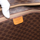 CELINE Macadam Canvas Tote Bag PVC Leather Brown Gold Auth ka5704-15