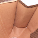 CELINE Macadam Canvas Tote Bag PVC Leather Brown Gold Auth ka5704-17