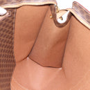 CELINE Macadam Canvas Tote Bag PVC Leather Brown Gold Auth ka5704-18