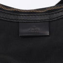 GUCCI Sherry Line Shoulder Bag Canvas Black Gold 106663 Auth ka5705-17