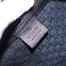 GUCCI Sherry Line Shoulder Bag Canvas Black Gold 106663 Auth ka5705-18