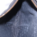GUCCI Sherry Line Shoulder Bag Canvas Black Gold 106663 Auth ka5705-19