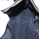 GUCCI Sherry Line Shoulder Bag Canvas Black Gold 106663 Auth ka5705-20