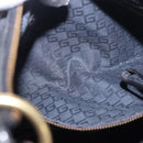 GUCCI Sherry Line Shoulder Bag Canvas Black Gold 106663 Auth ka5705-22