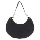 GUCCI Sherry Line Shoulder Bag Canvas Black Gold 106663 Auth ka5705-2