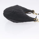 GUCCI Sherry Line Shoulder Bag Canvas Black Gold 106663 Auth ka5705-3