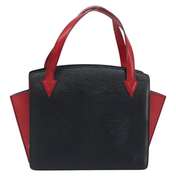 LOUIS VUITTON Epi Bicolor Varenne Hand Bag Black Red M52387 LV Auth ka5706