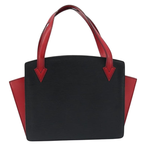LOUIS VUITTON Epi Bicolor Varenne Hand Bag Black Red M52387 LV Auth ka5706