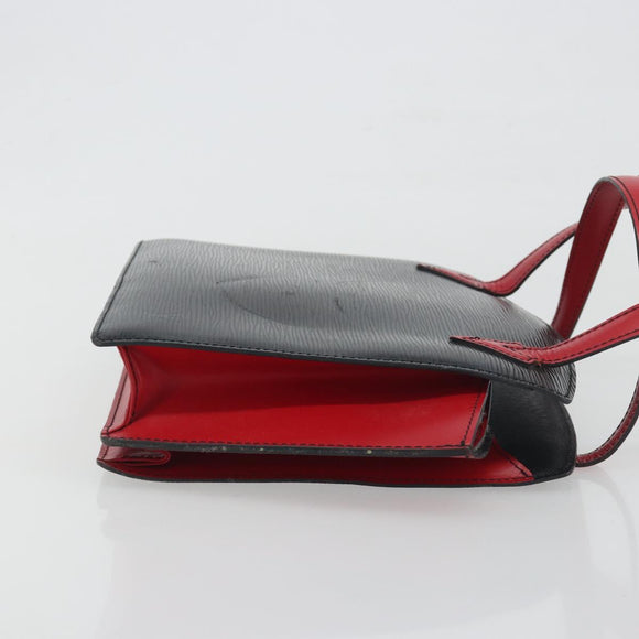 LOUIS VUITTON Epi Bicolor Varenne Hand Bag Black Red M52387 LV Auth ka5706