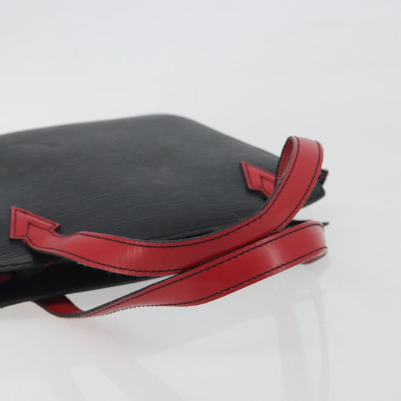 LOUIS VUITTON Epi Bicolor Varenne Hand Bag Black Red M52387 LV Auth ka5706