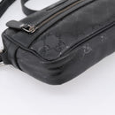 GUCCI GG Implementation Shoulder Bag PVC Black Silver 201447 Auth ka5707A-11