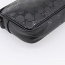 GUCCI GG Implementation Shoulder Bag PVC Black Silver 201447 Auth ka5707A-13