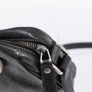 GUCCI GG Implementation Shoulder Bag PVC Black Silver 201447 Auth ka5707A-14