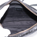 GUCCI GG Implementation Shoulder Bag PVC Black Silver 201447 Auth ka5707A-17