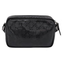 GUCCI GG Implementation Shoulder Bag PVC Black Silver 201447 Auth ka5707A-3