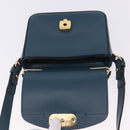 Chloe Chloe C Shoulder Bag Leather Blue Gold Auth ka5709A-18