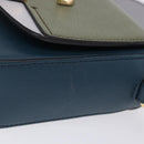 Chloe Chloe C Shoulder Bag Leather Blue Gold Auth ka5709A-5