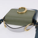 Chloe Chloe C Shoulder Bag Leather Blue Gold Auth ka5709A-7