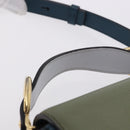 Chloe Chloe C Shoulder Bag Leather Blue Gold Auth ka5709A-9