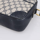 GUCCI GG Supreme Shoulder Bag PVC Navy Gold Auth ka5710-9