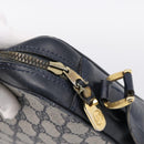 GUCCI GG Supreme Shoulder Bag PVC Navy Gold Auth ka5710-10
